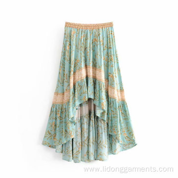 girl light green skirt cake skirt Irregular dress